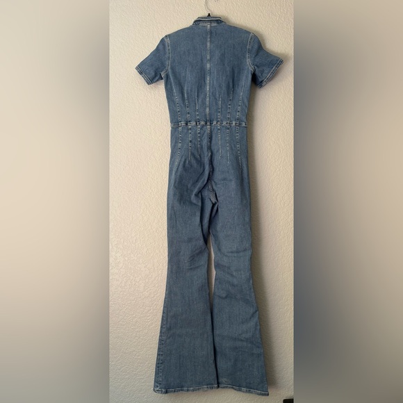 Free People Women's Jayde Flare Jumpsuit Sunburst Blue Size S - Picture 2 of 11
